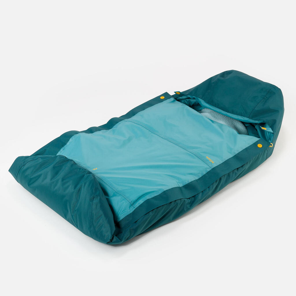 Very warm foot muff, waterproof and adaptable -25° C-Turquoise